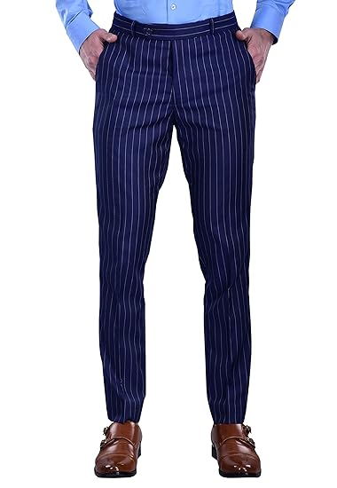 striped formal pants