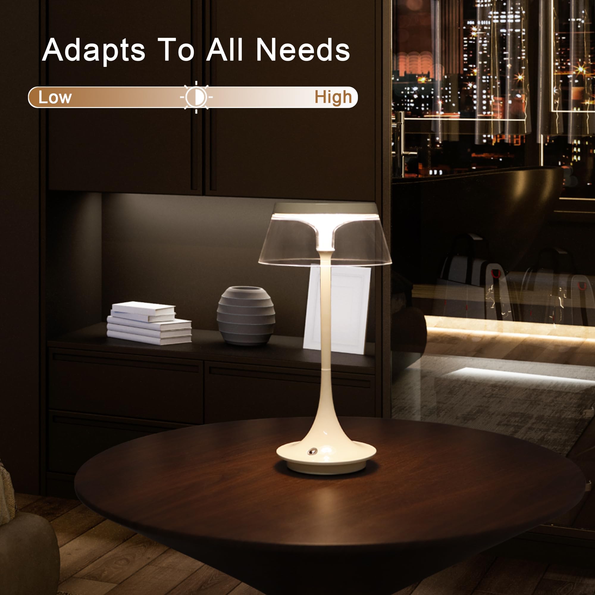 JHY DESIGN Dimmable Touch Bedside Table Lamp Rechargeable Battery Powered Lamp Jyde1339