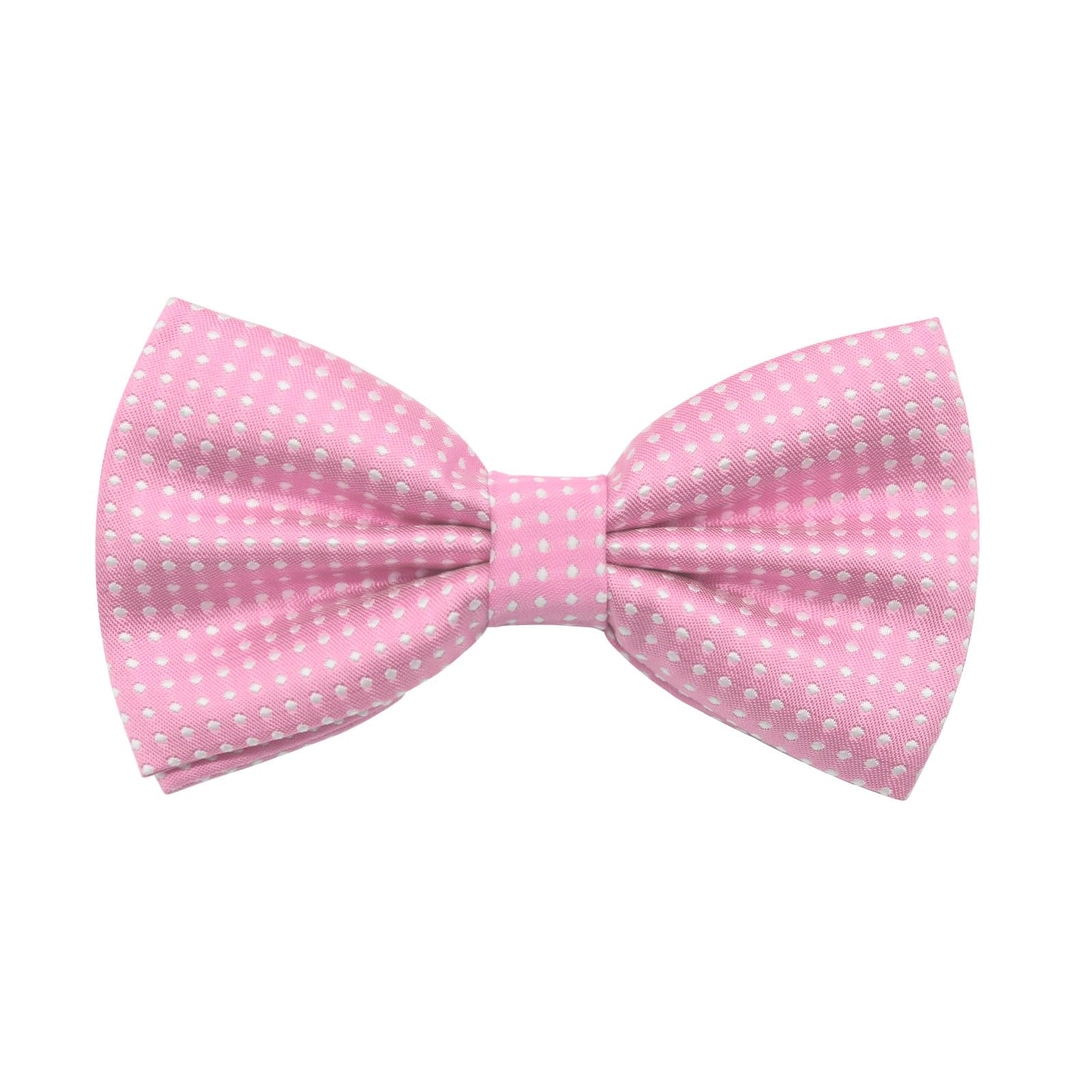 LJBFNN Bow Ties for Men Polka Dot Bowtie, Pre-tied Adjustable Tuxedo Bowties Men for Work/Wedding/Party/Graduation (pink)