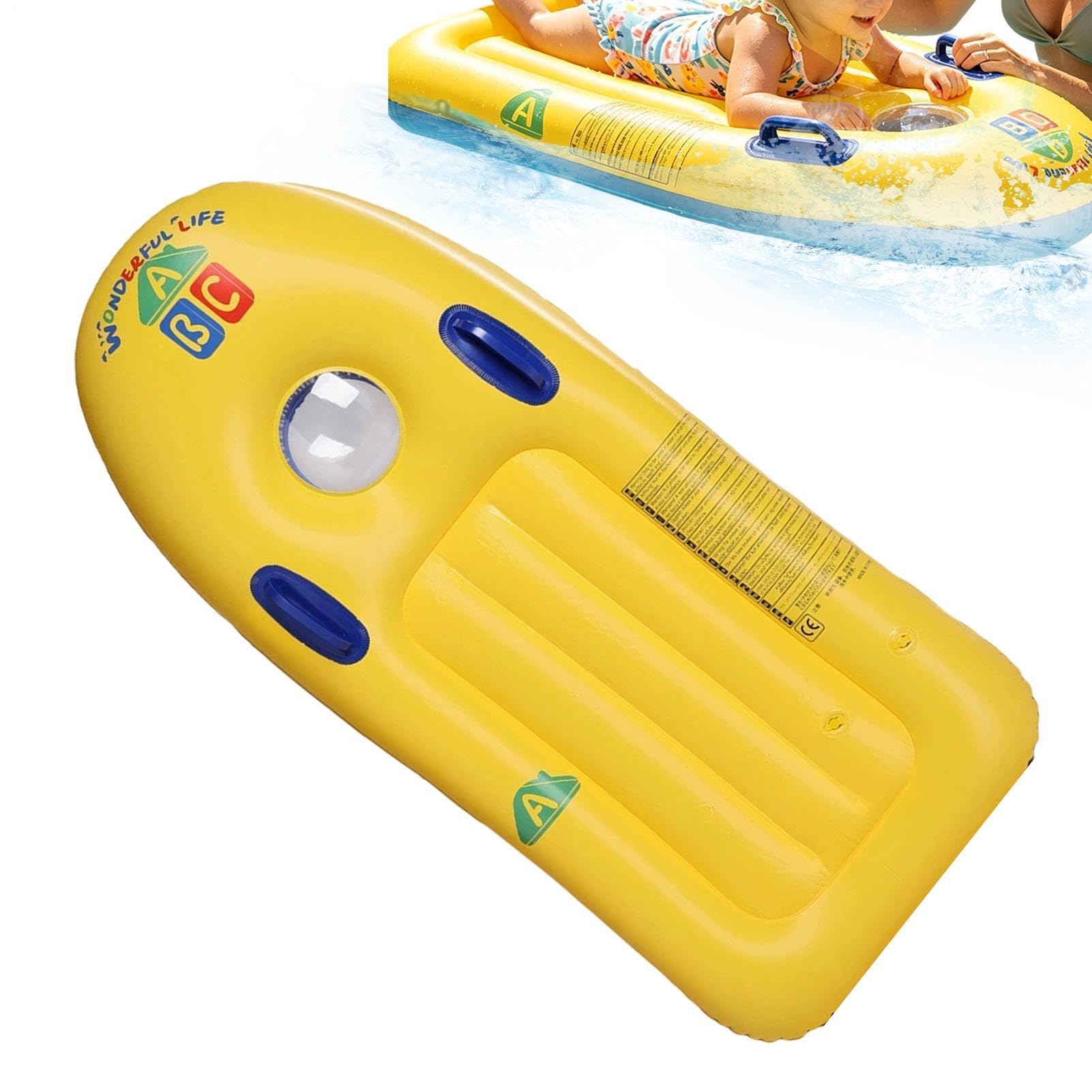 Inflatable Surf Board,PVC Blow Up Surfing Swim Toys,Inflatable Surf Board for Kids - for Boys Girls Garden Outdoor Sunbathing Park Lake Summer Backyard Ground Travel Beach Vacation