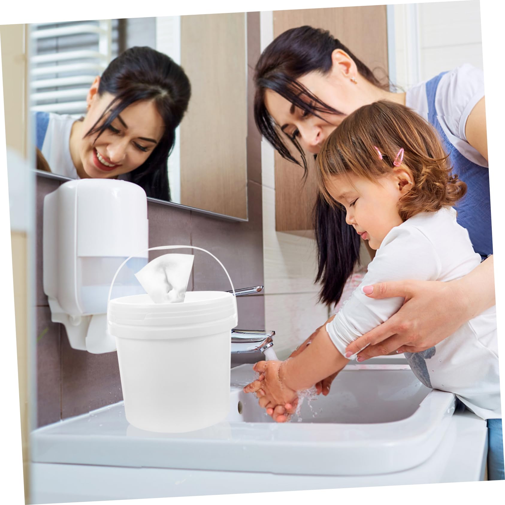 Lot De 2 Seaux Distributeurs Réutilisables Pour Lingettes Pour Bébé Boîte À Mouchoirs En Plastique Portable Pour Voyage