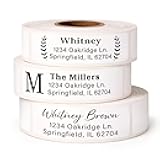 Personalized Return Address Labels on Roll – Custom Name & Address Stickers, Roll of 250, Easy-Peel Self-Adhesive, Glossy White 2.5