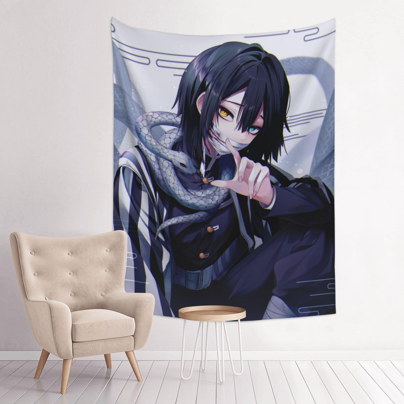 鬼滅の刃 牛角 タペストリー 伊黒小芭内 鬼滅の刃 牛角 タペストリー 伊黒小芭内