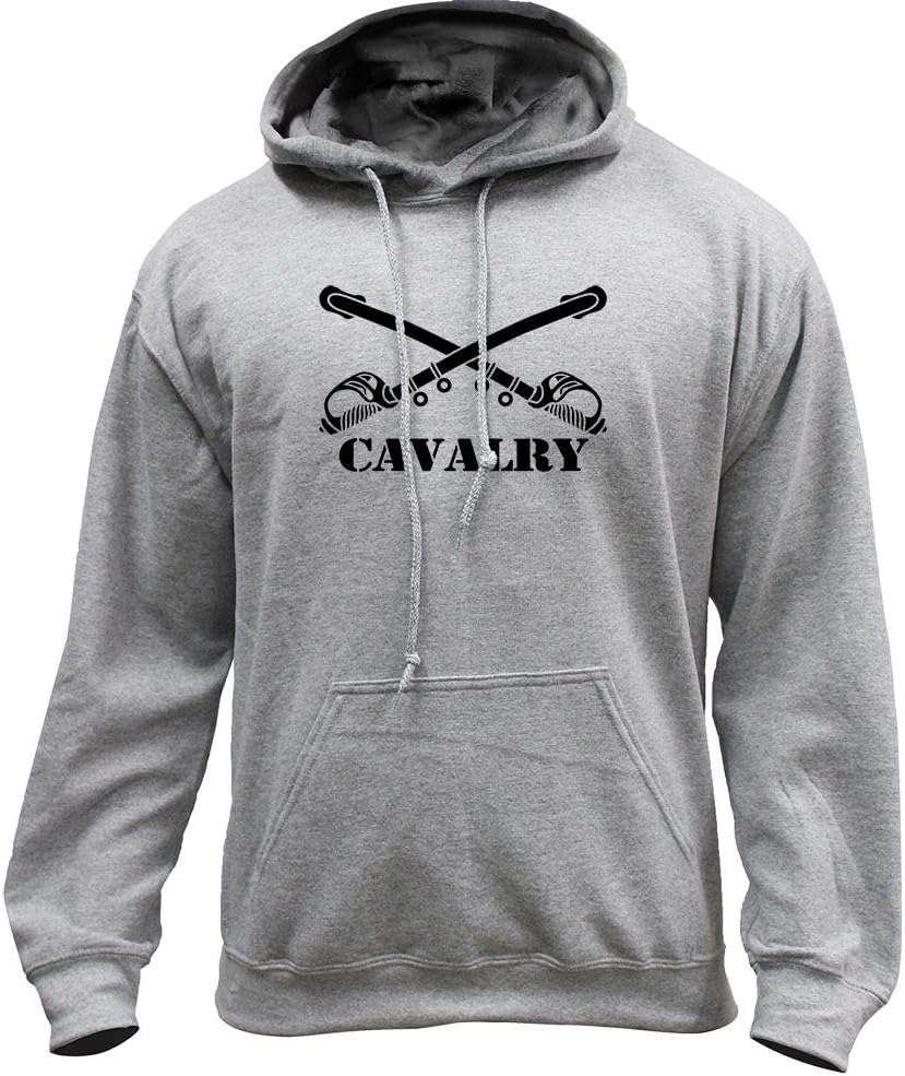 USAMM Cavalry Branch Insignia Crossed Sabers Veteran Hoodie