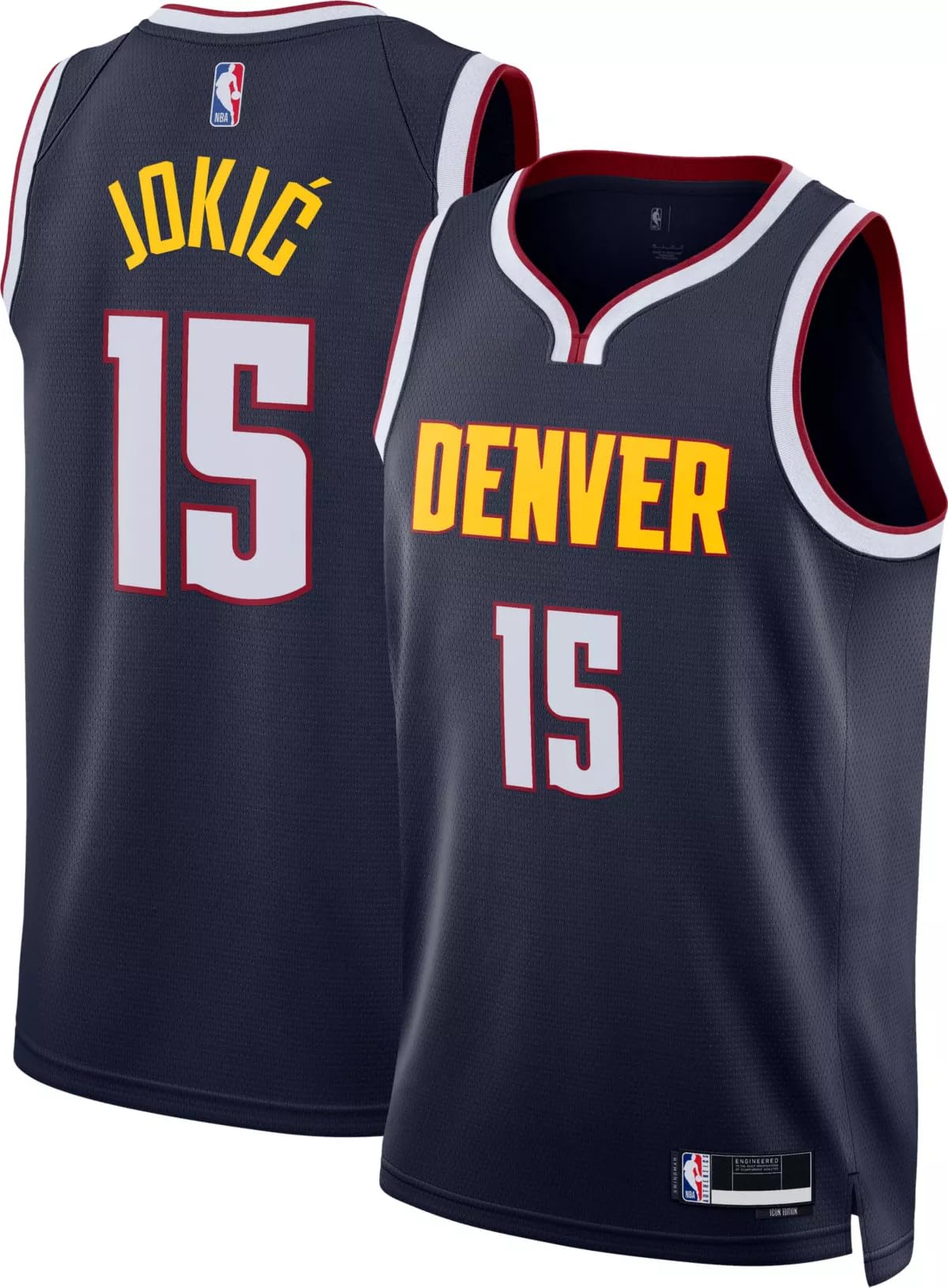 Nikola Jokic Denver Nuggets NBA Kids Youth 8-20 Navy Icon Edition Swingman Jersey