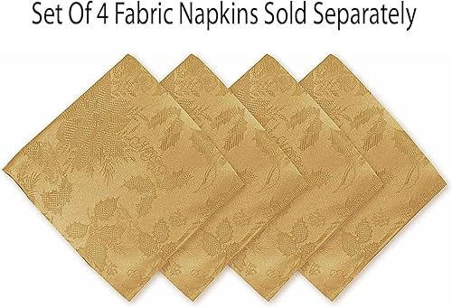 Miniatura 4 de Newbridge Mantel de damasco navideño "Christmas Carol", tejido de hoja de acebo y flor de pascua, resistente a la suciedad, sin arrugas, fácil