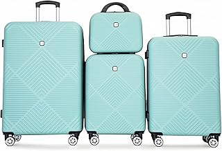 Tripcomp Luggage 4 Piece Set, Hardshell ABS Suitcase Set with Double Spinner Wheels, Lightweight Durable Large Luggage se...