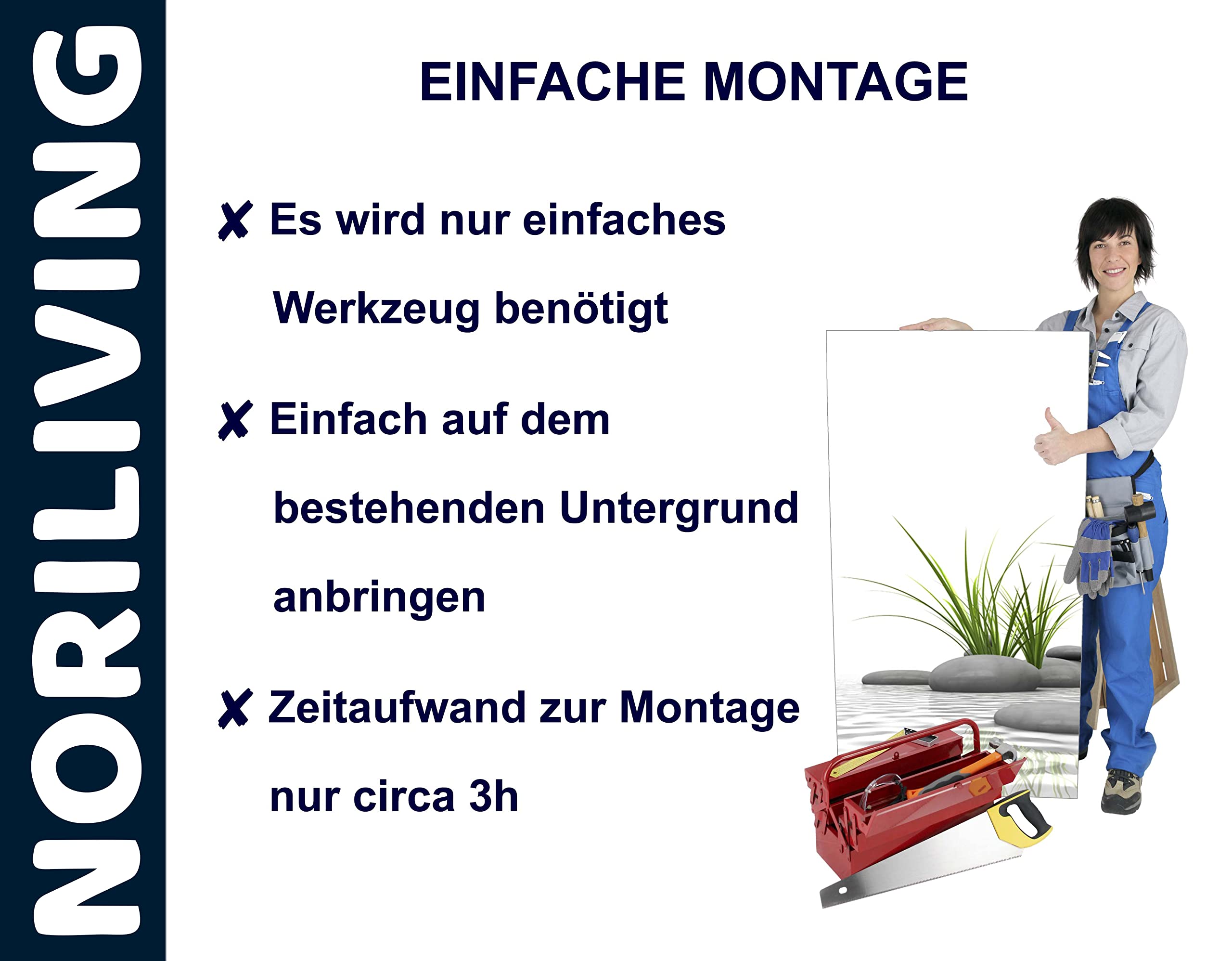 Duschrückwand aus hochwertigem Hart PVC (weiß) – Fugenlose Badezimmer Wandverkleidung aus 2mm starker Kunststoffplatte (200x100cm) (1 teilig)