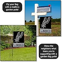 Vista 4 de Bandera de jardín de doble cara de San Antonio Spurs