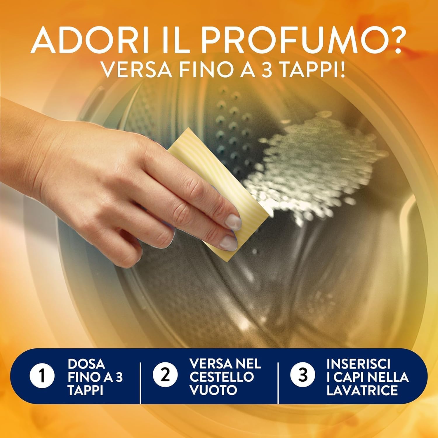 Italian Gourmet Wäscheparfüm Italian Gourmet profumo per il bucato Gold | Capi freschi a lungo, geeignet für Waschmaschine und Schrank, intensive, Gesamtnettogewicht 1,17 kg + Kostenlos Polpa 400g