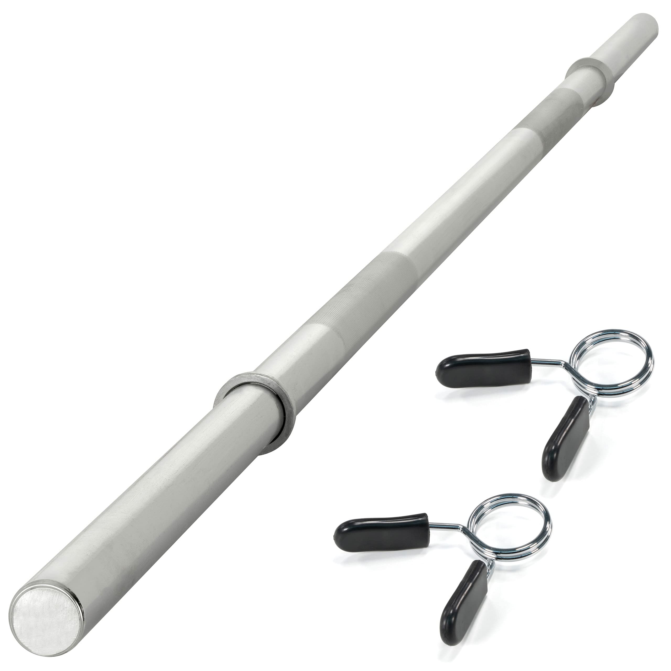 MAXXIVA® Langhantelstange - 120/140/160/180 cm, 30mm, bis 300kg, Stahl, Chrom, Federverschluss - Langhantel, Hantelstange, Langhantel-Stange, Bankdrücken