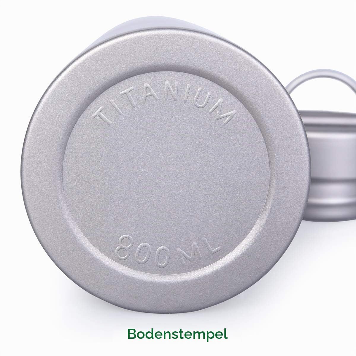 Boundless Voyage 800ml Titan Sportflasche mit Titandeckel Outdoor Cycling Wandern Titanflasche