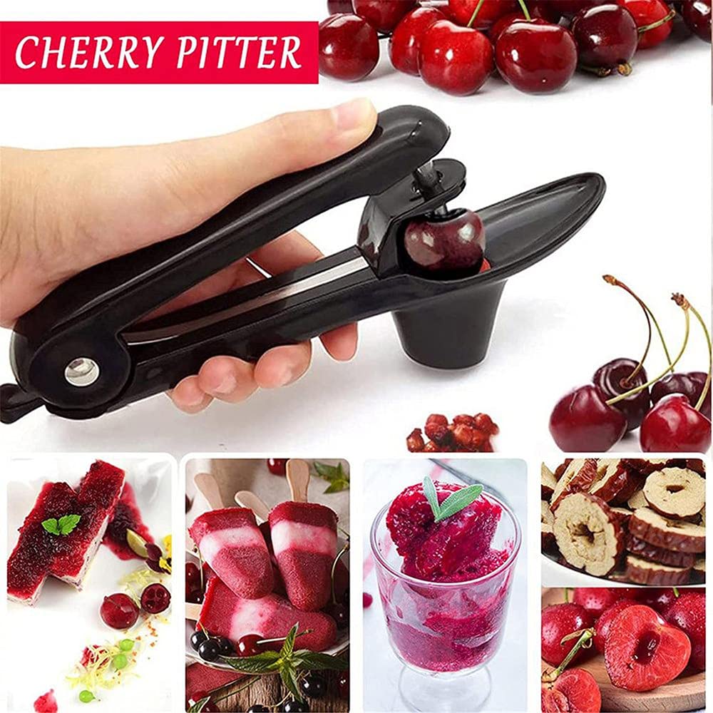 Dénoyauteur En Acier Inoxydable Pour Cerises, Olives, Jujubes - Avec Ressort Automatique, Facile à Nettoyer - 2