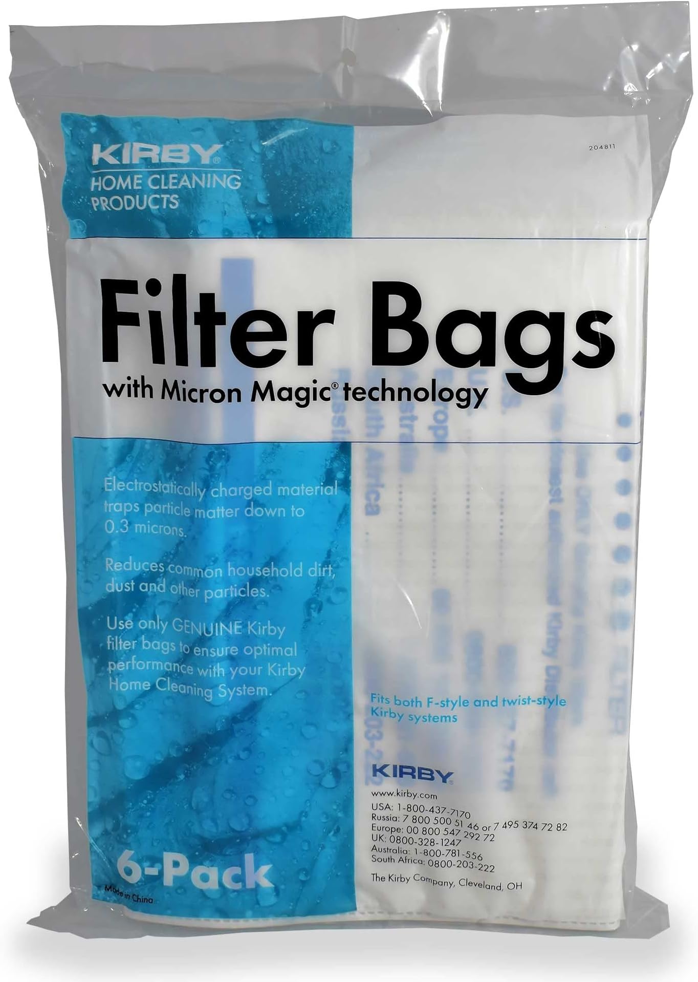 6 Cloth F Style Vacuum Bags Sentria II Ultimate G Diamond G6 G5 G4 204811