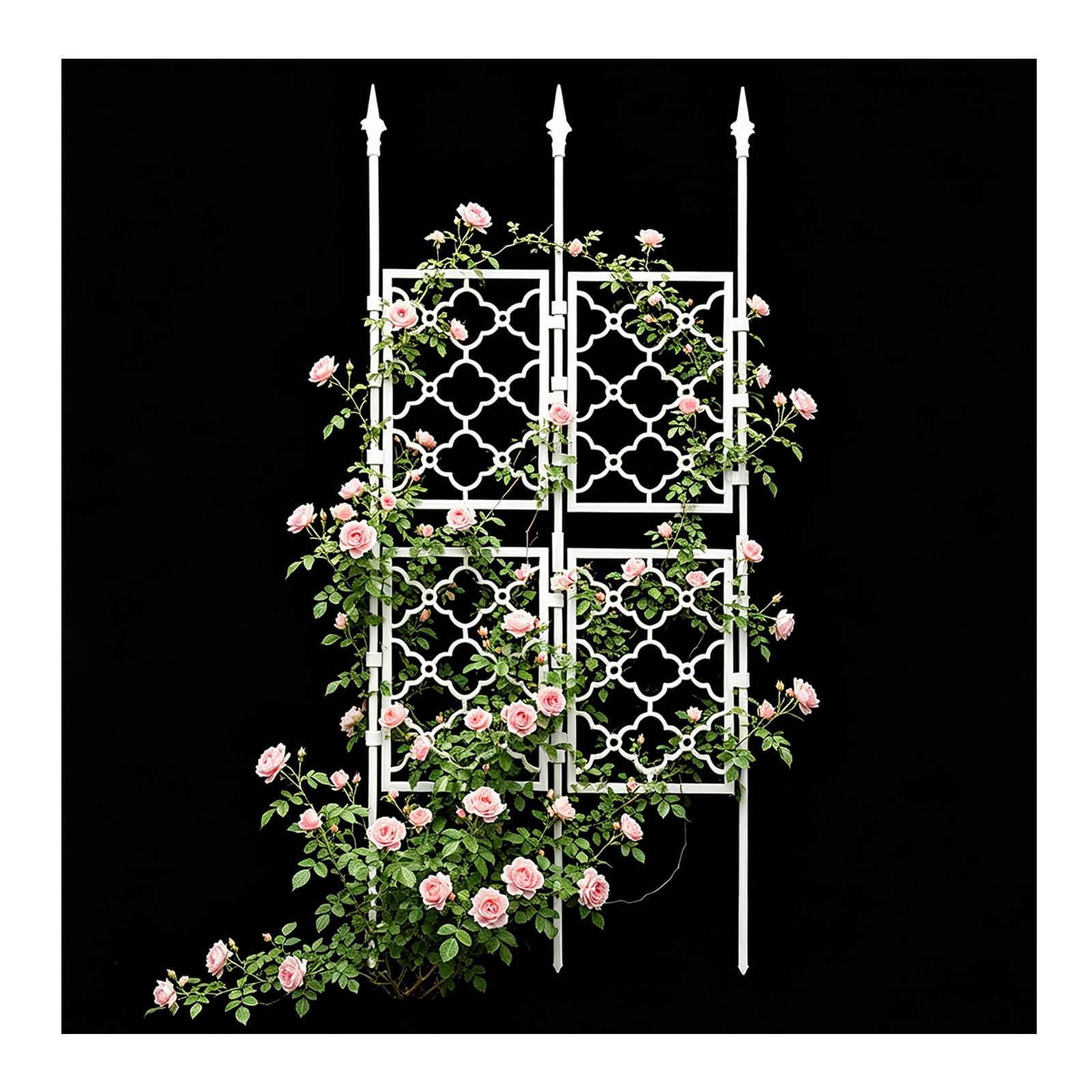 Treillis pour plantes grimpantes et rosiers tuteur en métal pour sublimer la terrasse
