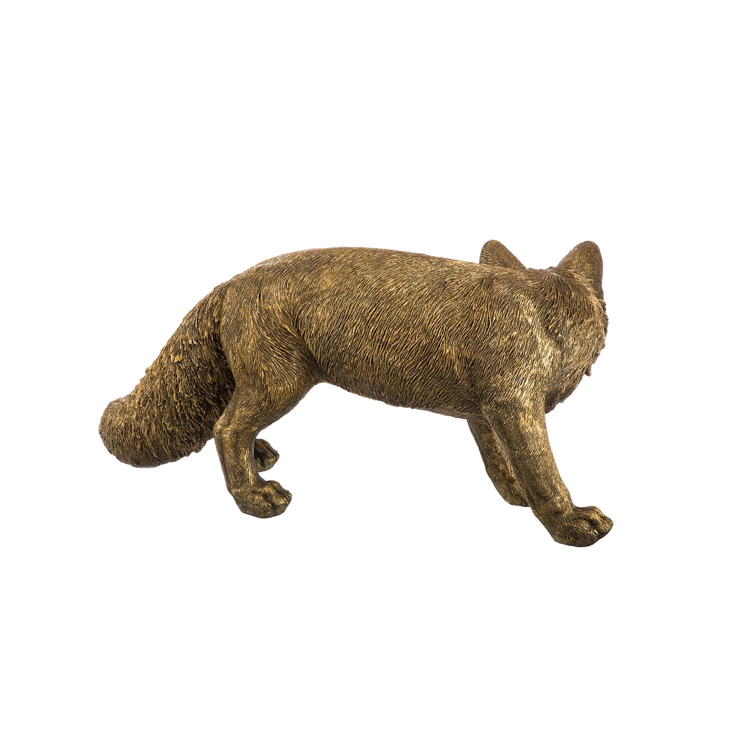 GILDE Figurka Fabian - lis z żywicy syntetycznej - kolor brązu - szerokość 49 cm - dekoracja - rzeźba - figurka zwierzęca - dodatek do domu - pomysł na prezent - przedmiot kolekcjonerski