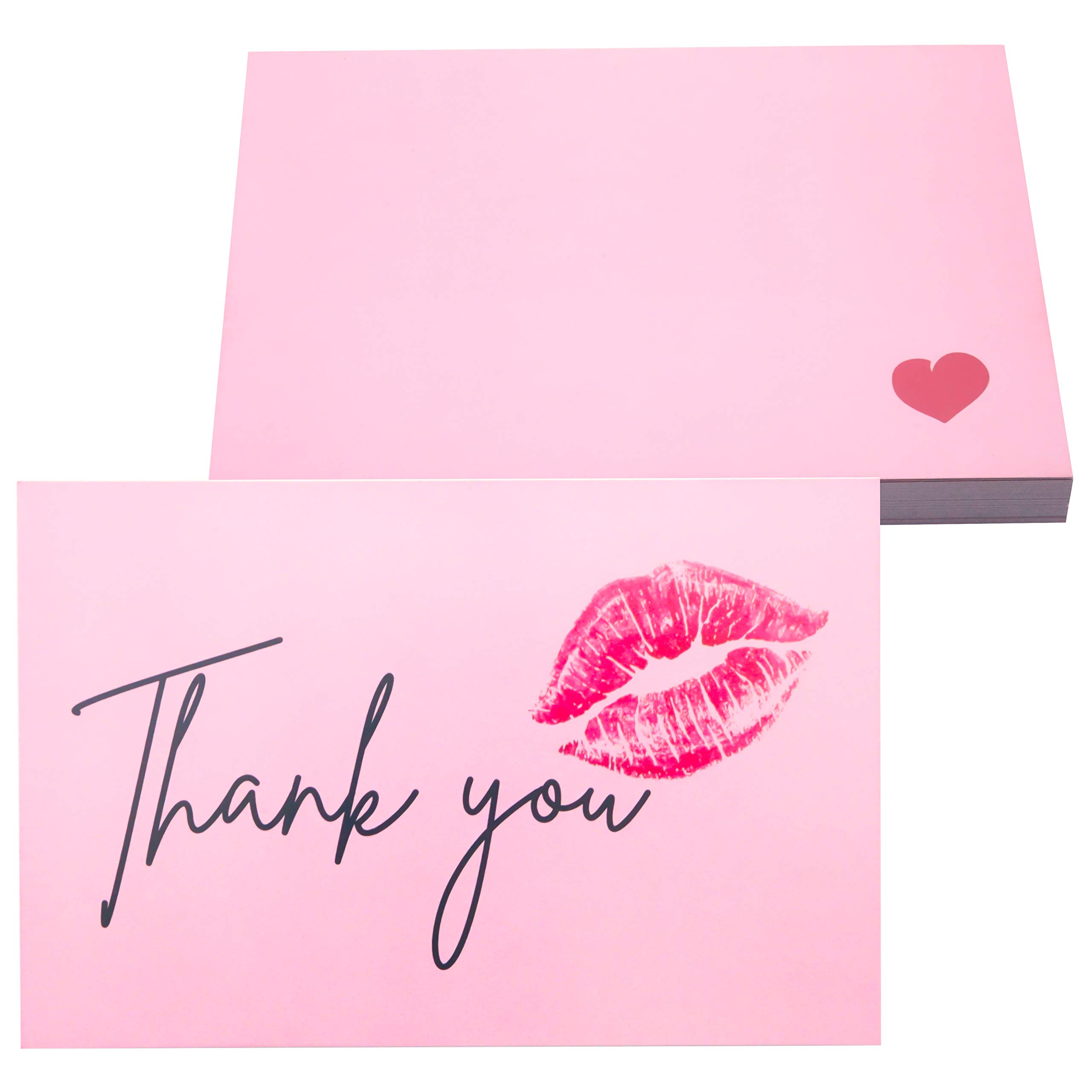Dankeskarten Für Kleine Unternehmen – Minimalistisch, Rot, 50 Stück, 10,2x15,2 Cm (Postkartengröße)