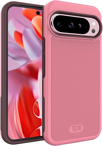 Vista 236 de TUDIA MergeGrip - Funda para Google Pixel 7a 2023, [probada en caídas de grado militar] borde elevado para protección de pantalla y cámara, doble