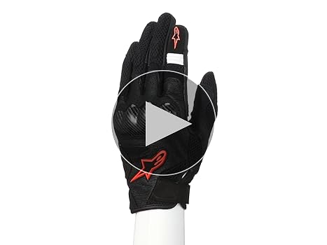 Alpinestars Men's SMX-1 Air v2 Motorcycle Riding Glove, Black