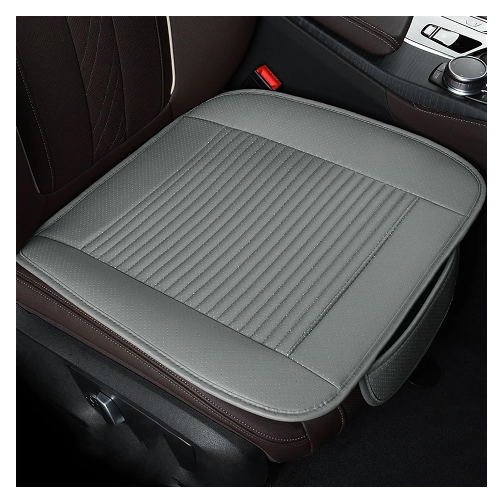Housses de siège de voiture en cuir PU gris au design élégant et universel