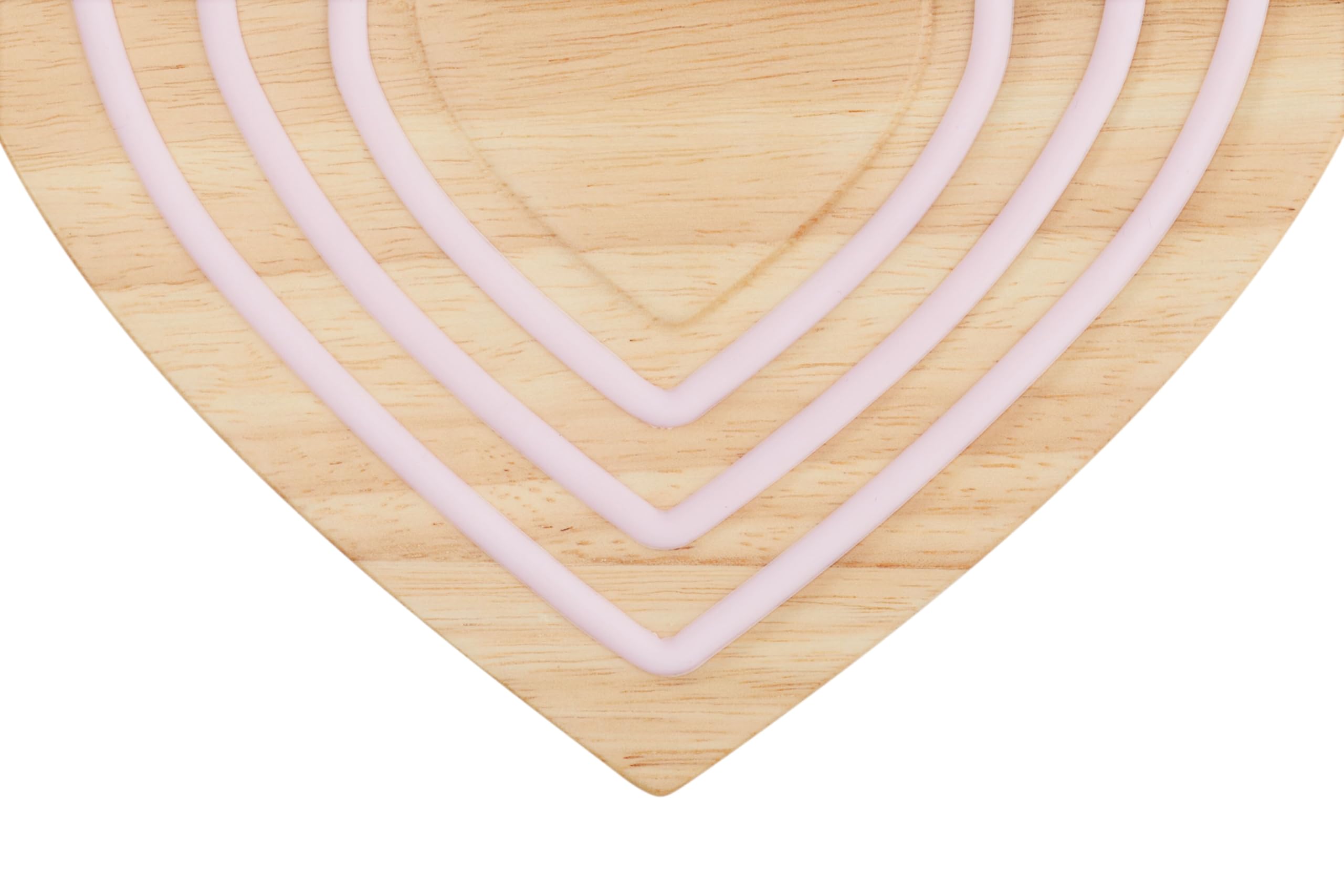 Le Creuset Salvamanteles magnético de Madera con Forma de corazón, 20,32 cm, Silicona Rosa