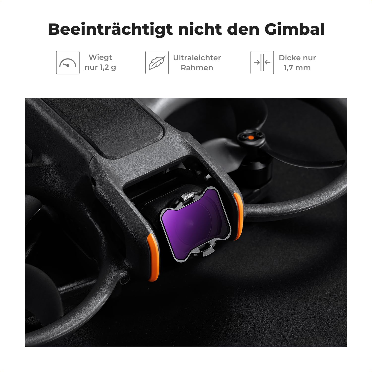 K&F CONCEPT Avata 2 ND Filter Set, ND8 ND16 ND32 ND64 Filter 4 Stück kompatibel mit DJI Avata 2