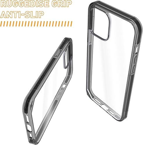 Miniatura 7 de ARMOR Funda Signature para iPhone 12 Pro Max, gris cristal con cinta gris