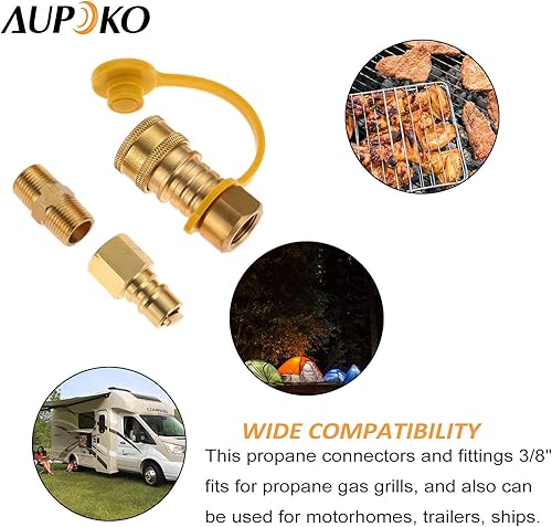 Miniatura 5 de Aupoko Adaptador de eliminación de propano de 1 libra con adaptador de desconexión de conexión rápida de 1/4 pulgadas y accesorios de conexión