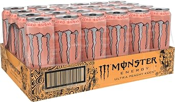 Monster Energy Drink Ultra Peachy Keen Energy Drink Cans 24 x 500mL