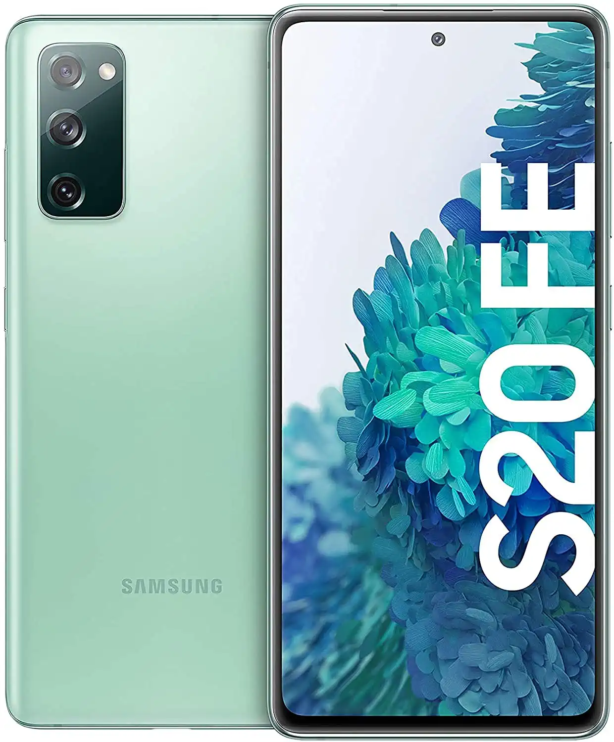 Samsung Galaxy S20 FE, Android Smartphone, 6,5 Zoll Super AMOLED Display, 4.500 mAh Akku, 128 GB/ 6 GB RAM, Handy in Cloud Green inkl 36 Monate Herstellergarantie [Exklusiv bei Amazon]