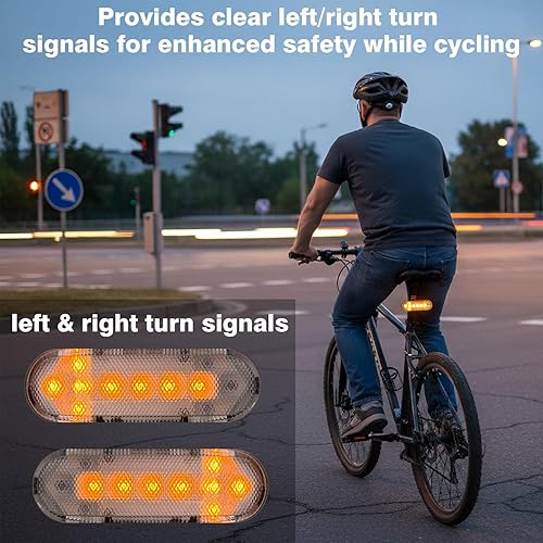 Miniatura 2 de Luces traseras inteligentes para bicicleta  con luz de giro impermeable IP65  luz para bicicleta recargable USB ultra brillante advertencia de