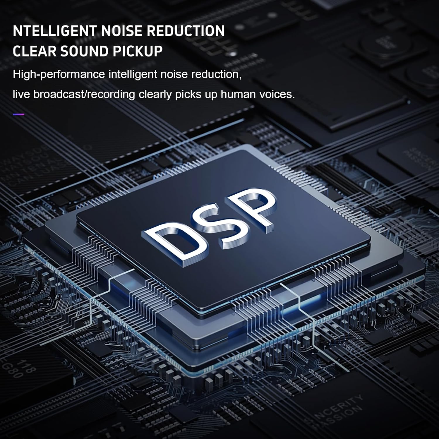 DSP chip for intelligent noise reduction