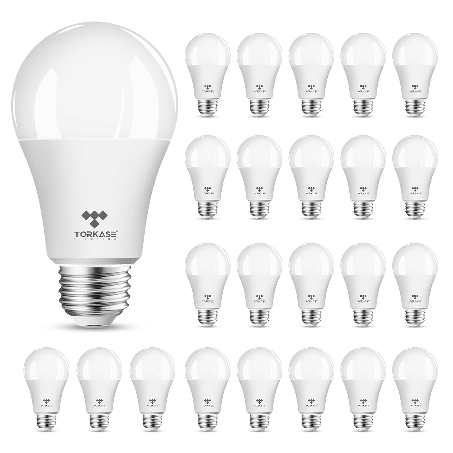 Torkase A19 LED Light Bulbs 60-80 Watt Equivalent 9 Watt 800 LM Bright Standard LED Bulbs Non-Dimmable E26