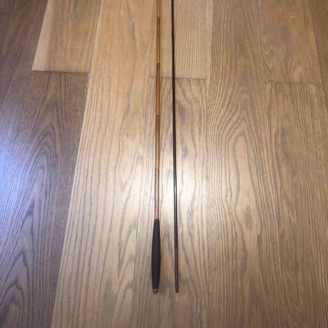 蟹歩作、竹竿です。とても貴重な和竿です、九尺、ひび、口割れ等もありません。 蟹歩作、竹竿です。とても貴重な和竿です、九尺、ひび、口割れ