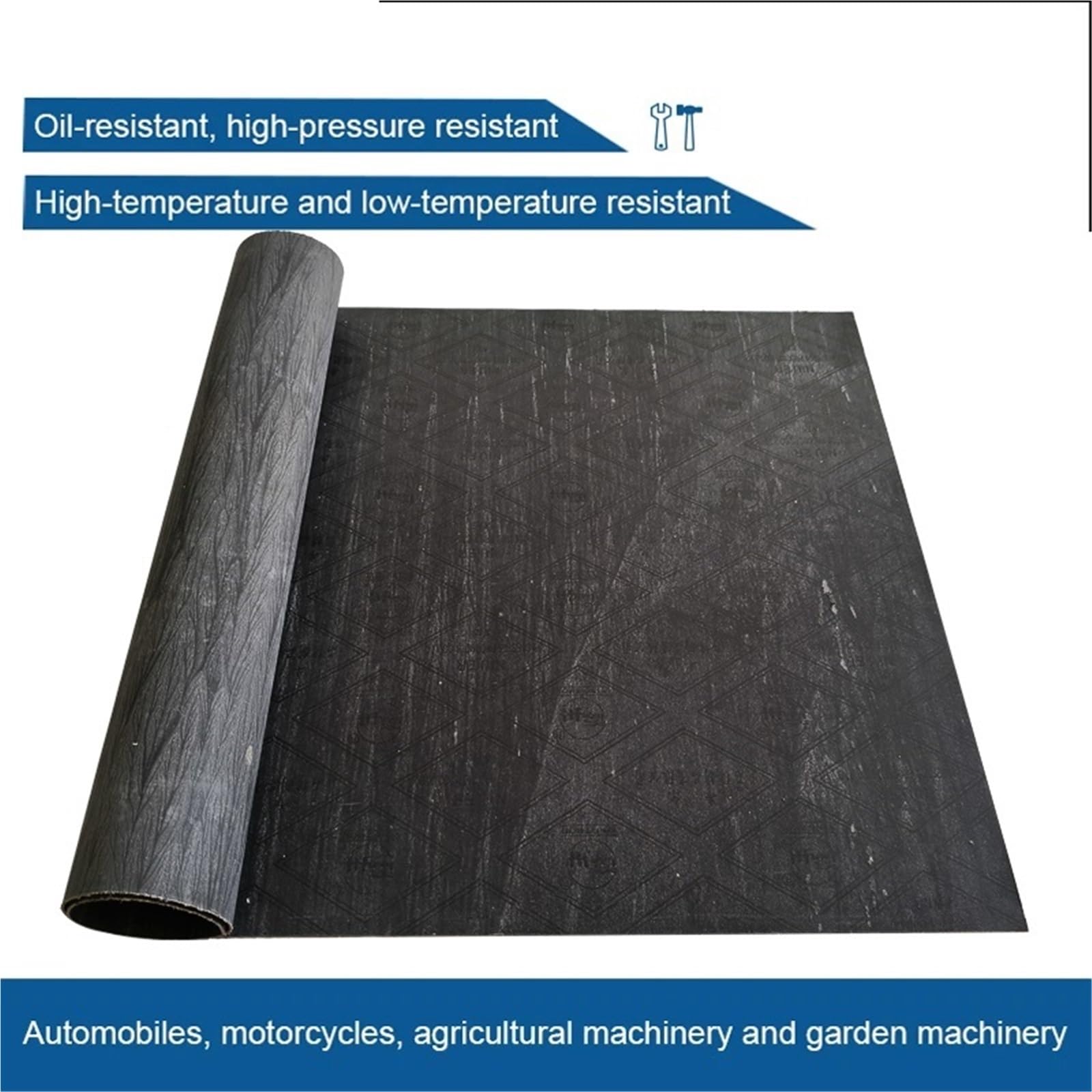 Pistone motore fascia Guarnizione in carta per cuscinetti anti-perdita di olio, 38 cm x 44, 1,0 mm, per motori agricoli, motocicli, dinamo, automobili, benzina