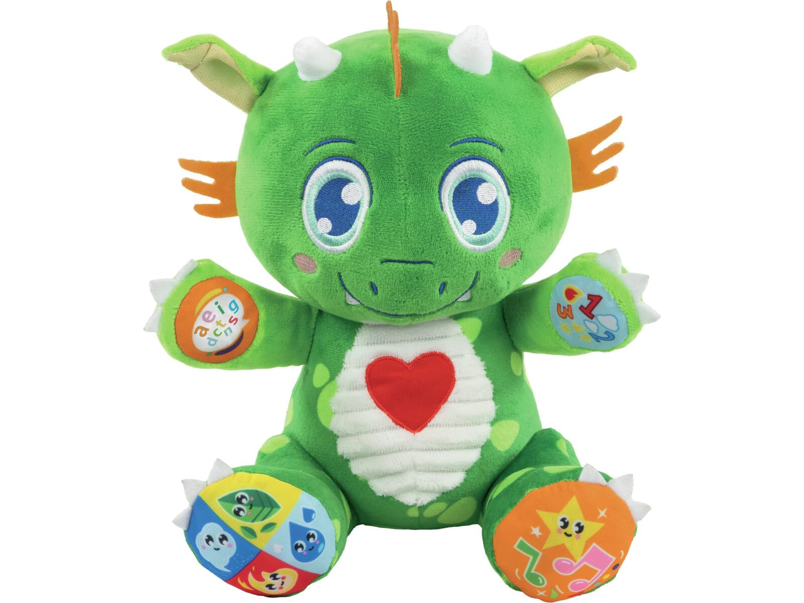 Clementoni - Ramón, Mi Amigo el Dragón - Peluche Interactivo para Bebés - Educativo, Multisensorial y Musical - A Partir de 6 Meses - Fabricado en Italia - 55557