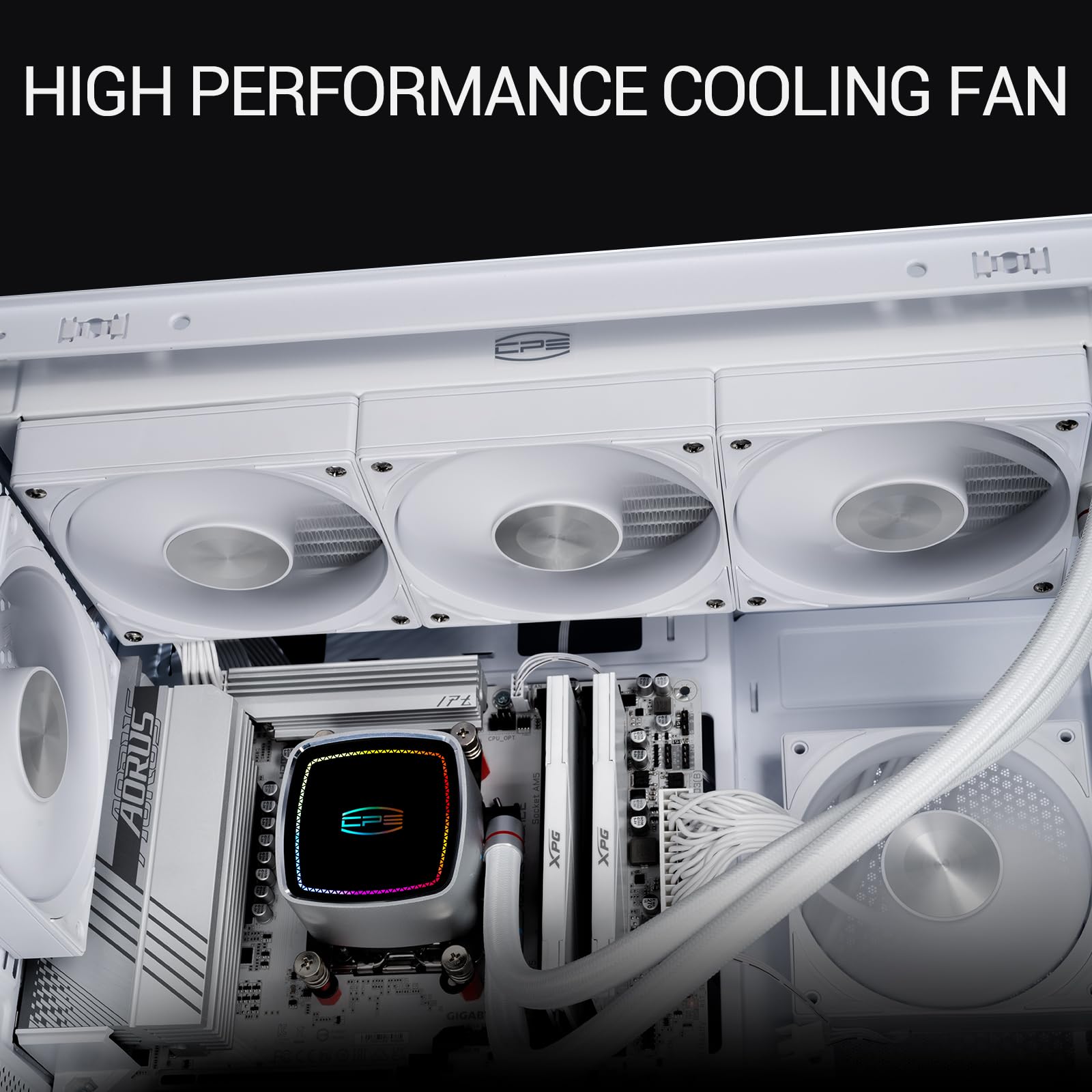 PCCOOLER F5 R120 High Performance Cooling Fan, 120mm PWM 4-Pin FDB Case ...
