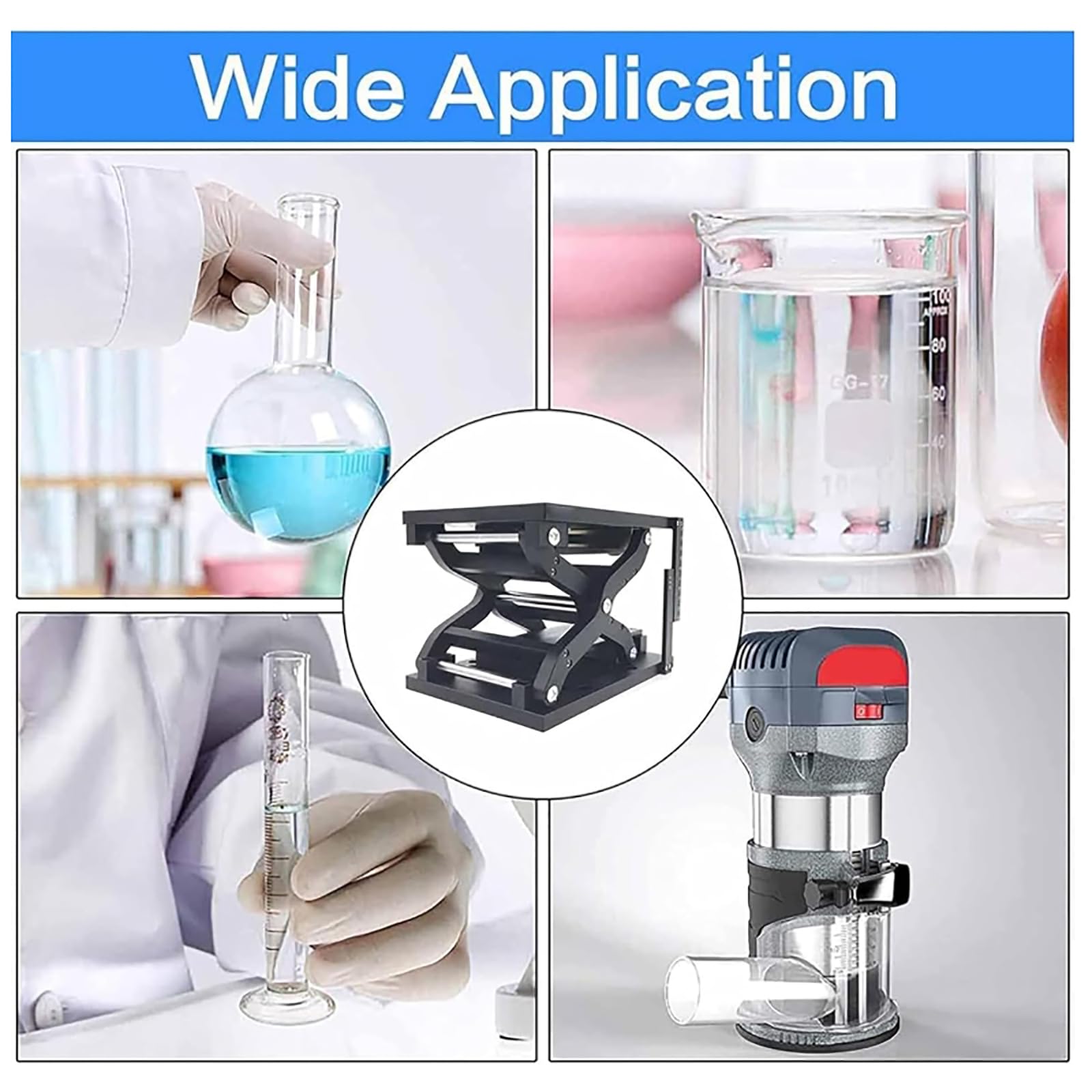 Mesa de plataforma de elevación manual Capaci de alta carga, elevación de eje Z ajustable para productos táctiles, instrumentos ópticos, accesorios, uso versátil