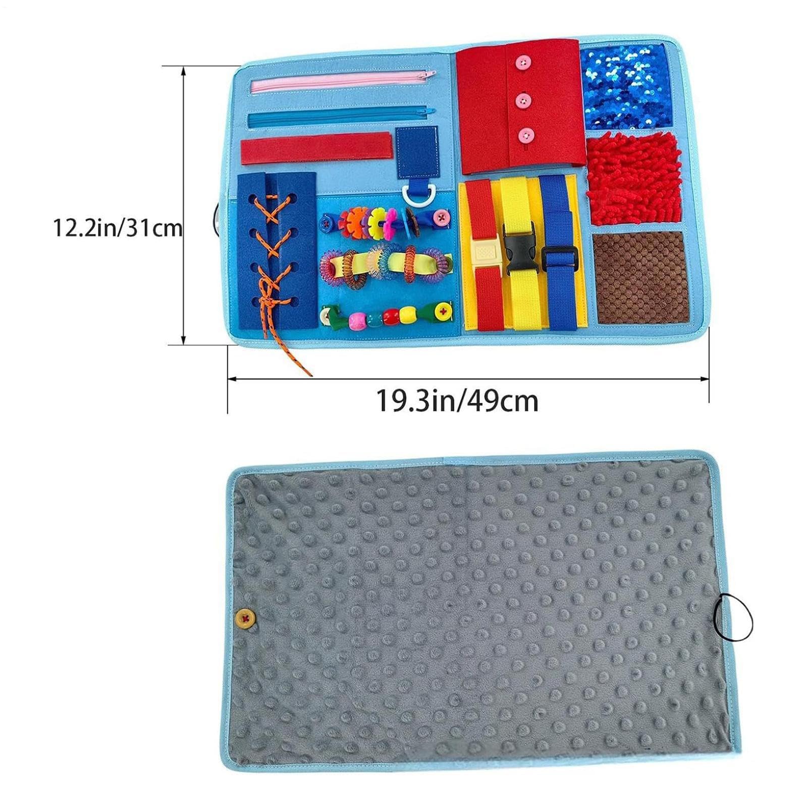 Zappeldecke für Erwachsene – Demenz-Sensorkissen | Beruhigungsbrett für Kinder, Fidget-Aktivitätsspielzeug | Alzheimer-Entlastungsmatte für Senioren, Angst, Stress, Spannung, Stimmung, Gedächtnisverlu