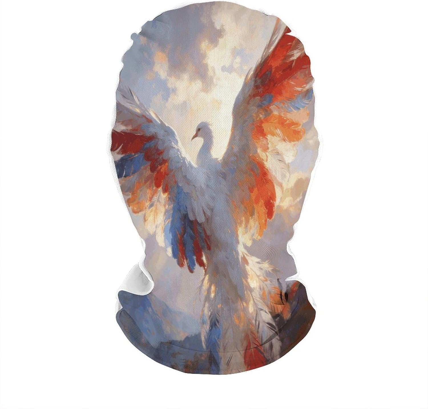 Plumage Dreamscape Balaclava Mesh Print Funny Face Mask Breathable Ski Masks Personalized Sun Protection Full Face Covers Neck Gaiter Windproof Head Masks for Pranks&Outdoor