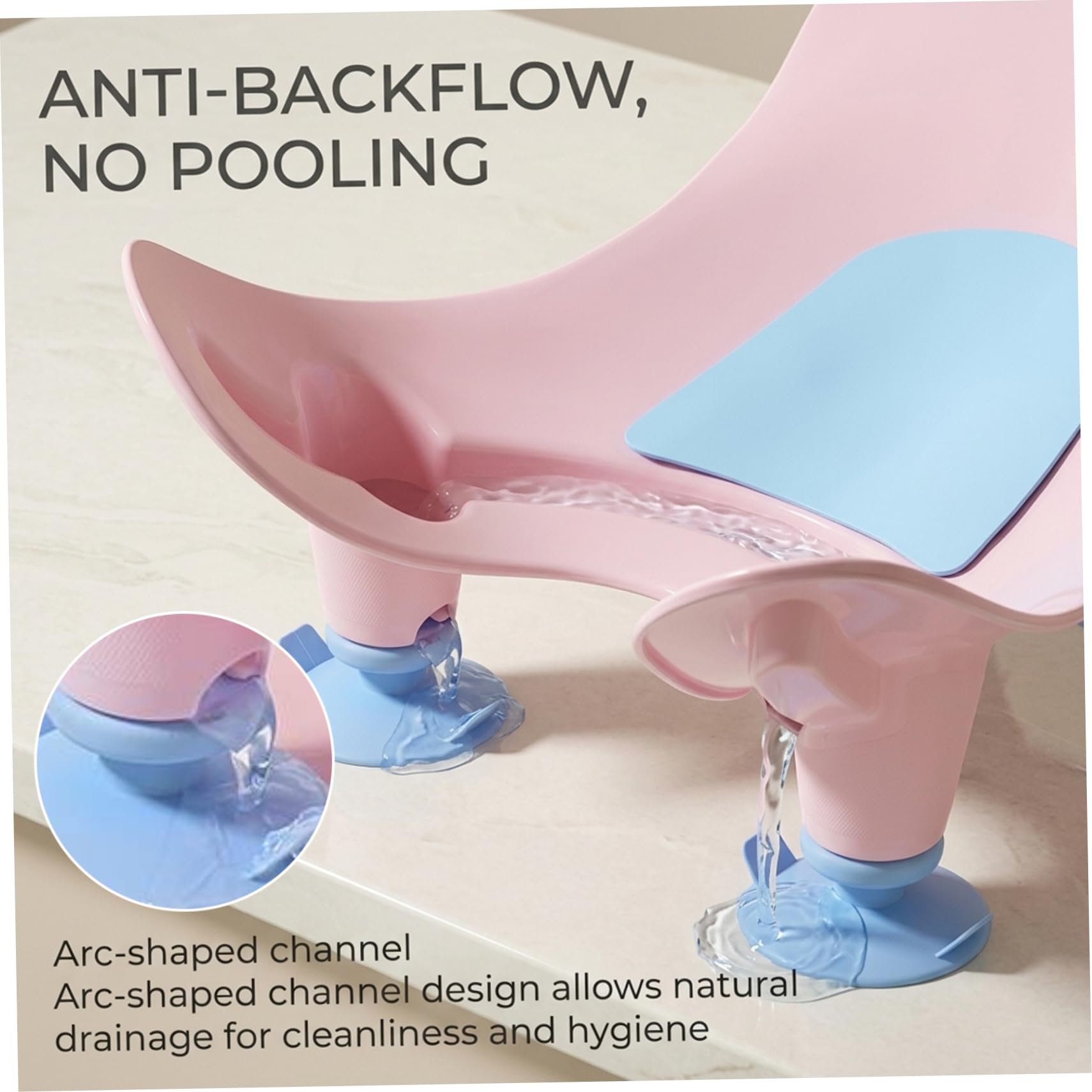 Bañera para lavabo para bebés, bidé para cambios fáciles de pañales, soporte para baño para recién nacidos para enjuague con manos libres, lavadora a tope para fregadero..