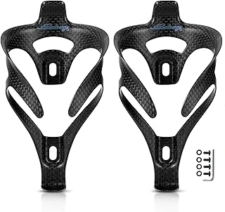 HUALONG HUALONG Ultra Light Carbon Fiber Bicycle Bike Water Bottle Holder Cage for Road Bikes Mountain Gravel Ebike for Diameter 70-74 Mm Water Bottle, (Weight 16±2g) Black Matte
