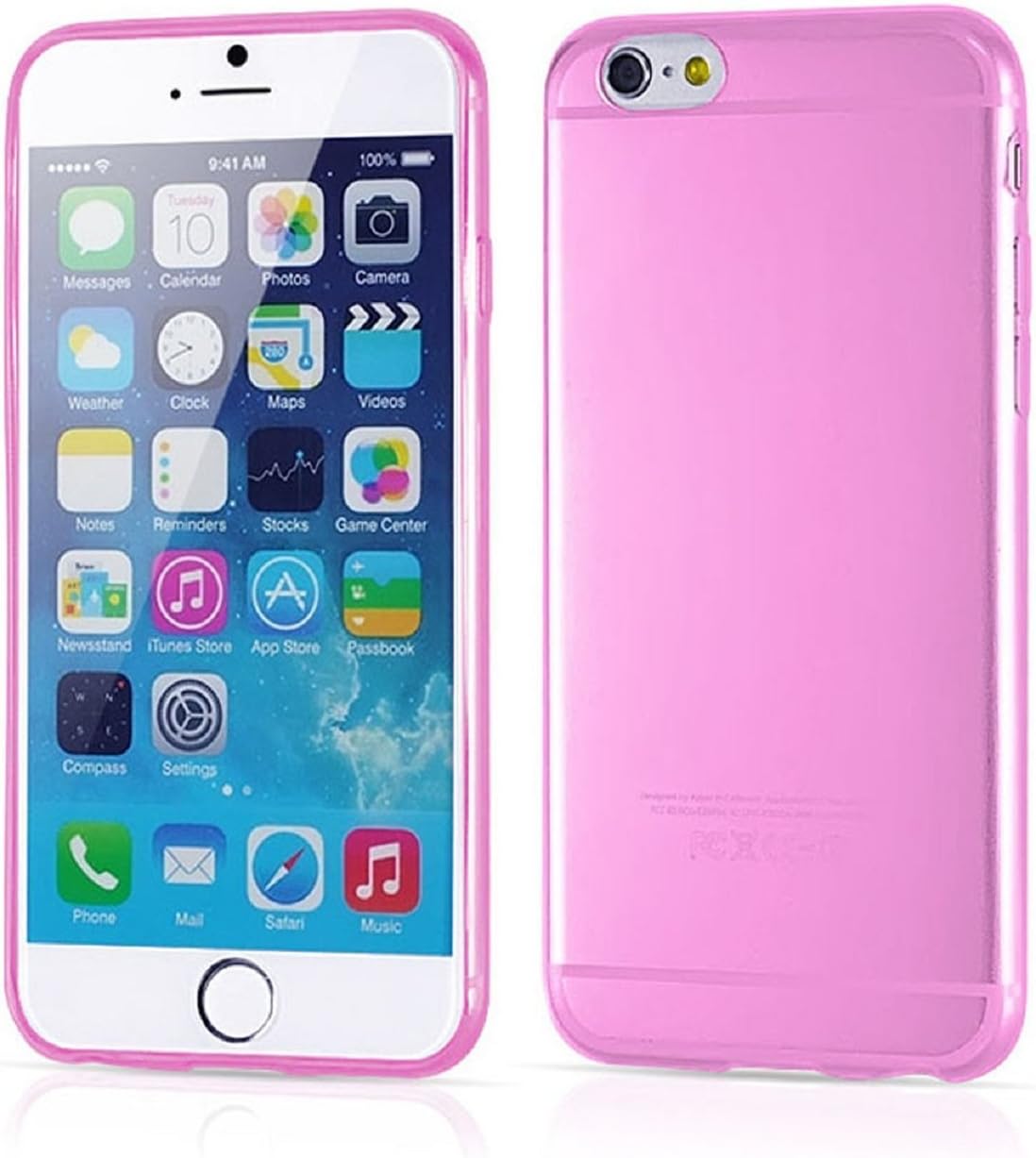 iPhone 6 Plus Case, Aerb Crystal Series Snap-on TPU Protective Case Ultra Slim Light & Clear for iPhone 6 Plus 5.5"(Hot pink)