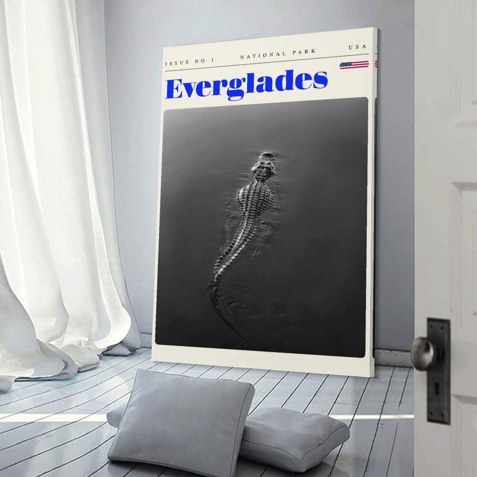 Junmoney Everglades Travel Art Hanging Wall Art 20x30inch(50x75cm), for Feature Walls in Flats Or Modern Rooms, Home Wall Art for Statement Displays