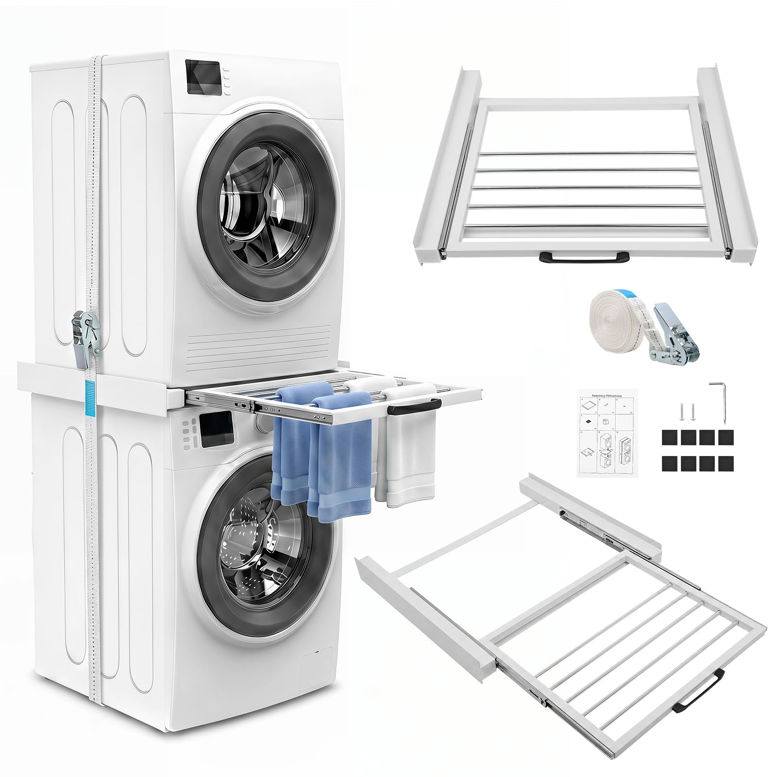 Universal Zwischeneinbaurahmen Set für Waschmaschine und Trockner 60 cm