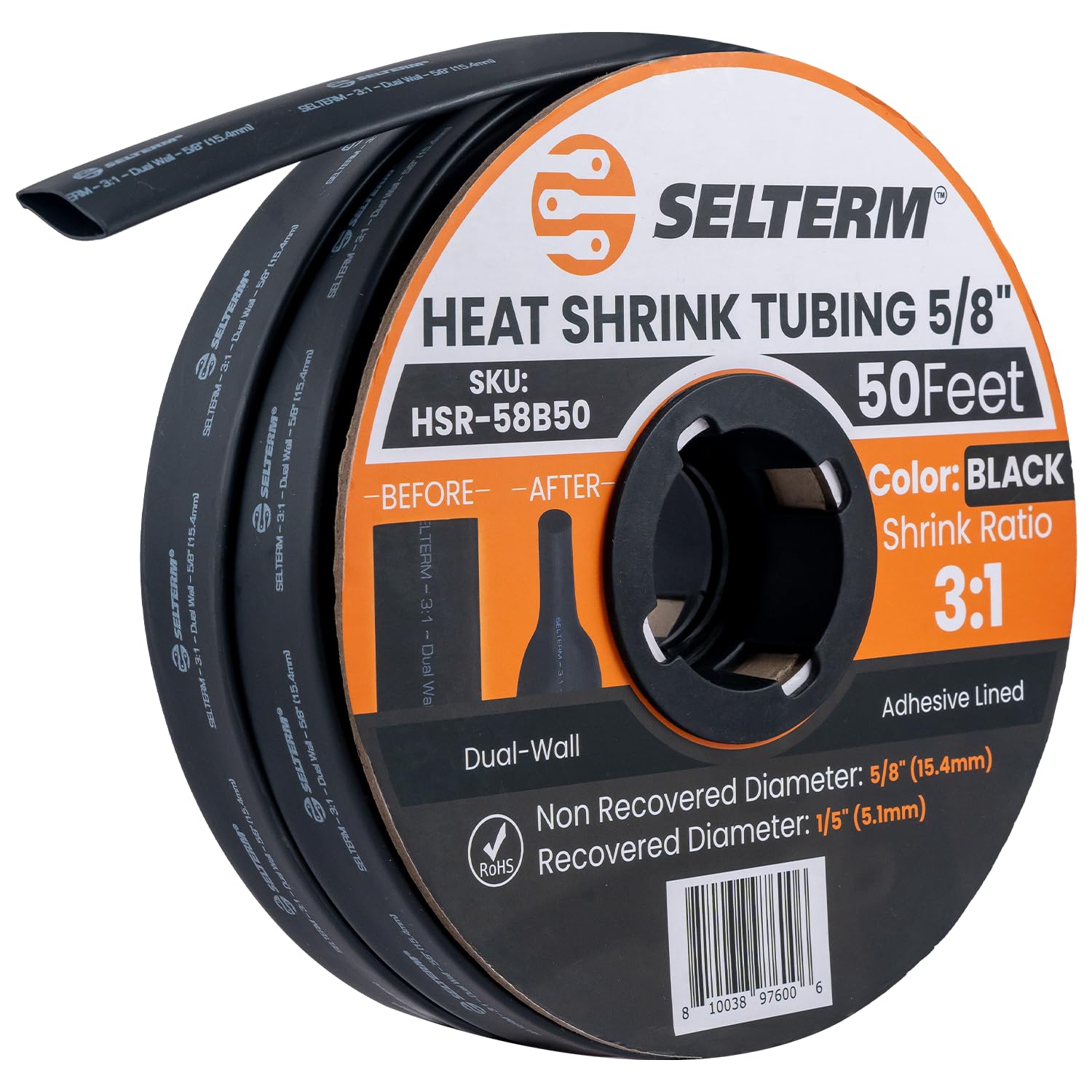 SELTERM Heat Shrink Tubing Kit - 108 Pcs Marine Grade -9 SELTERM Heat Shrink Tubing Kit - 108 Pcs Marine Grade -9