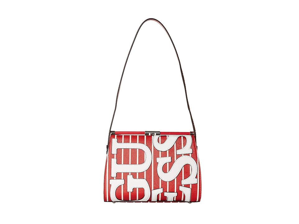 

GUESS Urban Chic Frame Shoulder Bag (Red Stripe) Handbags