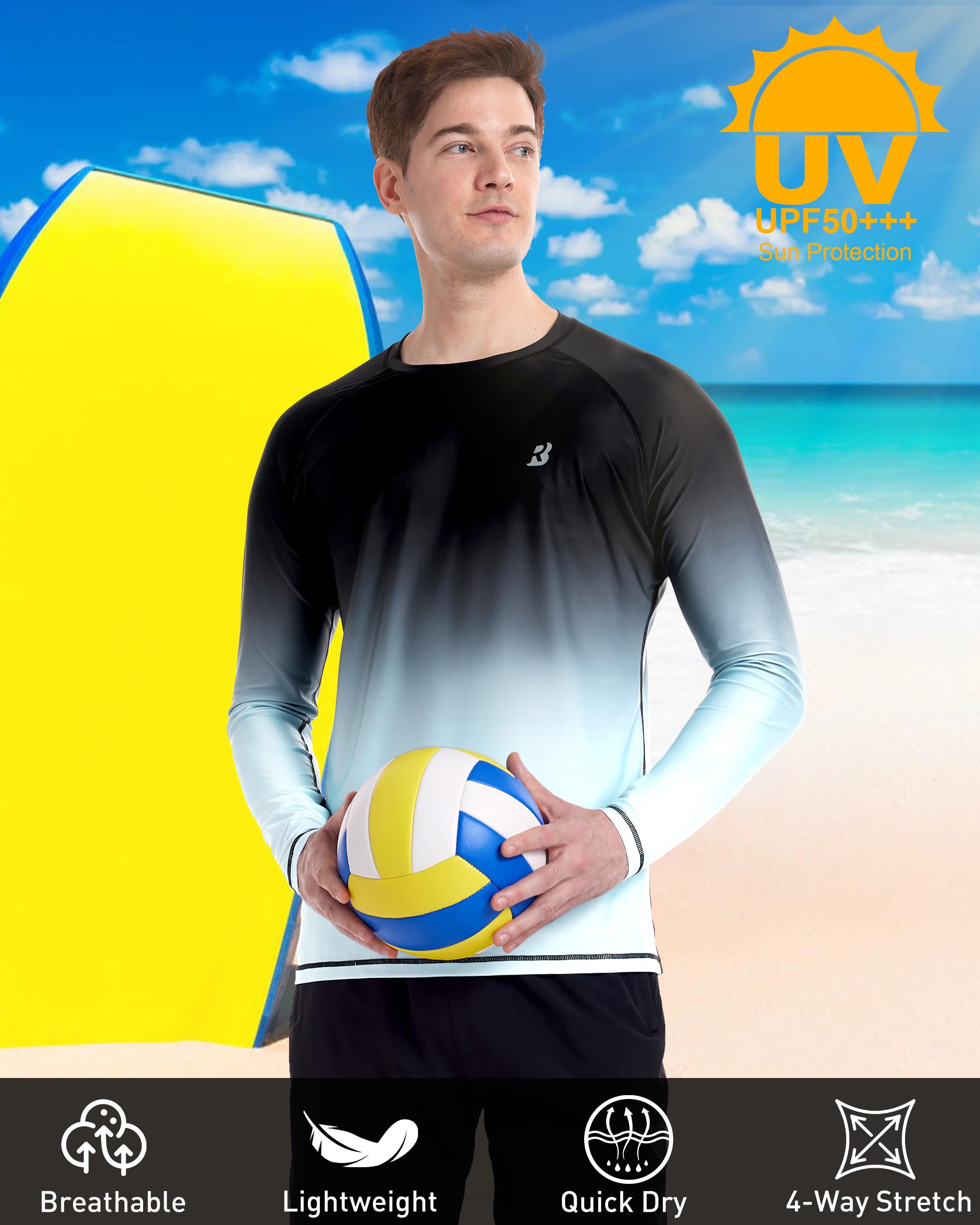 Roadbox Men's UPF 50+ Sun Protection Shirt Long Sleeve, Quick Dry Breathable Rash Guard for Swimming Fishing, Hiking & Running - Image 5