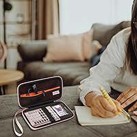 Vista 6 de BOVKE Funda rígida para calculadora compatible con Texas Instruments TI-84 Plus CE Calculadora gráfica a color/TI-83 Plus CE, bolsillo