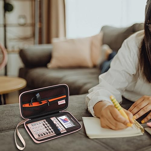 Miniatura 6 de BOVKE Funda rígida para calculadora compatible con Texas Instruments TI-84 Plus CE Calculadora gráfica a colorTI-83 Plus CE, bolsillo con cremallera